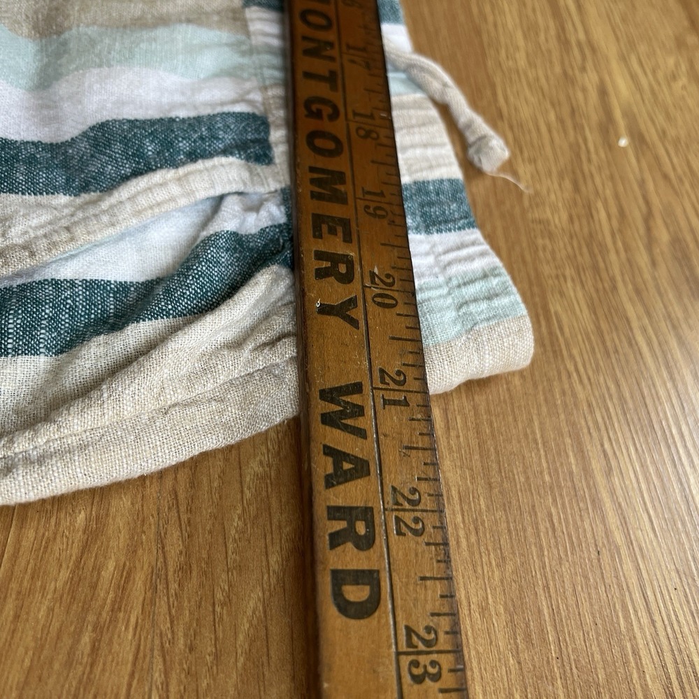 Naturals D&Co Womens Linen Blend Shorts Sz 1X Beach Resort Coastal Nautical - Picture 11 of 16